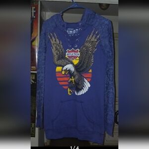 Affliction Graphic Hoodie Women Med